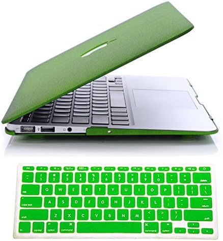 Ouse QuickSand Green Frosted Matte Snap-on hard Shell Plastic shell Plastic Case Cover Skins with Screen Protector and Silicone Keyboard Cover for MacBook Pro 13" With Retina Display