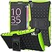 Sony Xperia XA Case, ykooe (Armor Series) Heavy Duty Protection Hybrid Shockproof Dual Layer Protective Case Cover With Stand for Sony Xperia XA (Green)