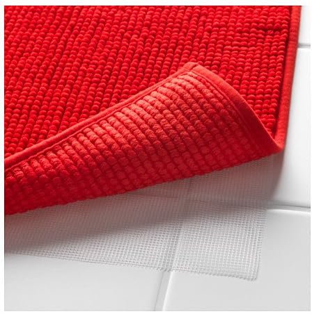 Ikea Red Supersoft Bath Shower Mat Rug Bathtub Bathroom Floor Badaren