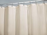 mDesign Cotton Blend Fabric Shower Curtain for Bathroom, Luxury Hotel - Long 72