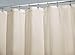 mDesign Cotton Blend Fabric Shower Curtain for Bathroom, Luxury Hotel - Long 72