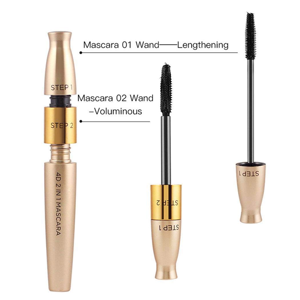 Dadiku Waterproof Mascara Lasting Thick Curling Eyelash Double Head Mascara Mascaras