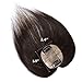 Human Hair Crown Topper Top Hairpieces for Women Clip in Toupee with Thinning Hair Middle Part Hand-made Silk Base at Middle&PU Around Wiglet(10