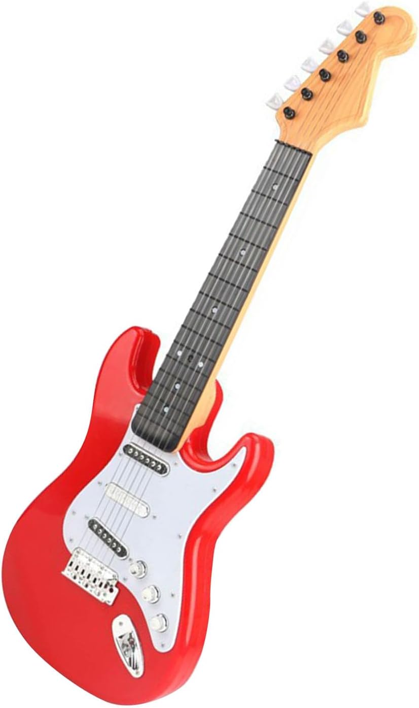 Generic Kids Electric Guitar Toy Creative Mini Instrument Kids Guitar for Music Exploration for Boy Girl (Red)