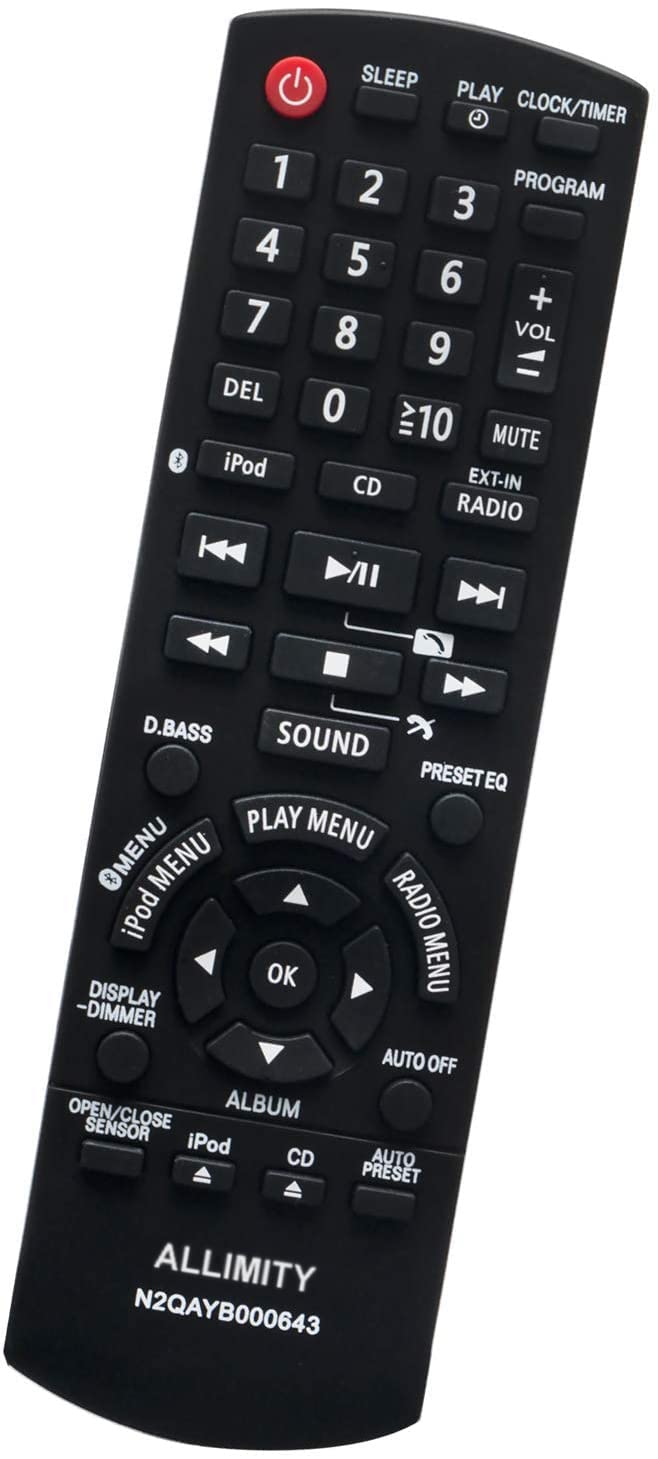 ALLIMITY N2QAYB000643 Remote Control Replacement for Panasonic Hifi System SCHC55 SC-HC55DB SC-HC55DBEBK SC-HC55 SCHC55DB SCHC55DBEBK