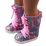 WensLTD Clearance! Glitter Doll Shoes Straps Boots For 18 Inch Our Generation American Girl Doll