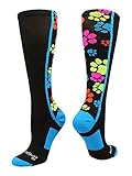 MadSportsStuff Crazy Paws Over the Calf Athletic Socks