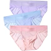 Linyanhymz Ultra Thin Ice Silk Men's Low Rise Comfortable Sheer Briefs | Seamless Design,See-through Construction,Breathable,Elastic Waistband,Quick Dry,Low-Rise High-Cut, Silky Soft Texture