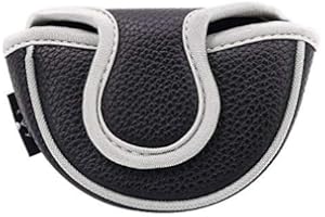 BIG TEETH Small Golf Putter Cover Half Mallet Mini Golf Headcover Club Head Protector Magnetic Closure, Center Shaf & Heel Shafted Putter Headcover for Scotty Cameron Taylormade Odyssey 2 Ball