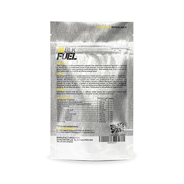 Urban-Fuel-Sport-T5-BLK-Food-Supplements-90-Capsules Urban Fuel Sport T5 BLK Food Supplements - 90 Capsules