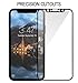 iPhone X Screen Protector, DAUPIN iPhone X Tempered Glass Screen Protector [Scratch Resistant] [Anti-Fingerprint] HD Clear Bubble Free Screen Protector Film for Apple iPhone X(Black 2)