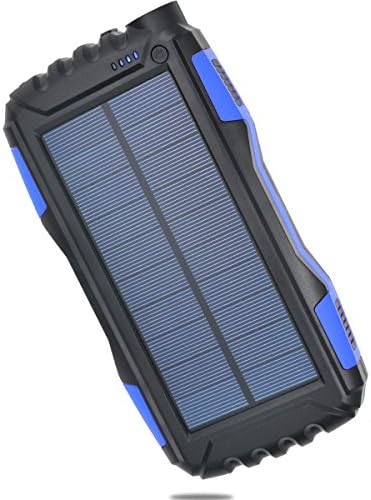 Solar Power Charger [Waterproof / Shockproof / Dustproof] 25000mAh-Dual USB Portable Solar Power Bank for iPhone, Samsung, Windows and Android phones, GPS, iPads, and Cameras with bonus Keychain