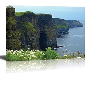 Canvas Prints Wall Art - Famous Cliffs of Moher,Sunet Capture,West of Ireland - 12" x 18"