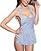 Amilia Halter House Maid Apron Grid Lace Low Cut Sexy Lingerie