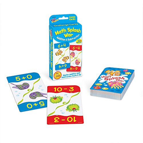 Trend Enterprises Math Splash War Addition & Subtraction Challenge Cards (56 Piece)