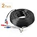 SHD 2Pack 200Feet Video Power Cable - BNC to RCA & BNC Female Connectors for CCTV Security System