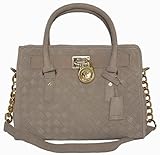 Michael Kors Woven Suede Hamilton EW Satchel Tote