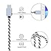 Android Charging Cable, NonoUV 5-Pack 6ft Nylon Braided USB 2.0 Data Sync Samsung Fast Charging Phone Charger Cord for Galaxy S3/S4/S6 Edge S7, Note 4 5, HTC, LG, Tablet, Bluetooth Speakers, Nokia