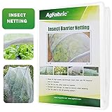 Agfabric Standard Insect Screen & Garden Netting Against Bugs, Birds & Squirrels - Mesh Netting, White (10'x12')