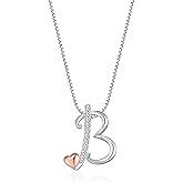 FLNEOO Initial Necklaces for Women - 14K Silver Letter Necklace for Teen Girls, Cute Name Necklace Dainty Gifts for Girls, Jewelry Cute Idea Christmas Gifts