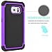 Tekcoo for Galaxy S6 Case, [Tmajor Series] [Purple/Black] Shock Absorbing Hybrid Rubber Plastic Impact Defender Rugged Slim Hard Case Cover Shell for Samsung Galaxy S6 S VI G9200 GS6 All Carriers