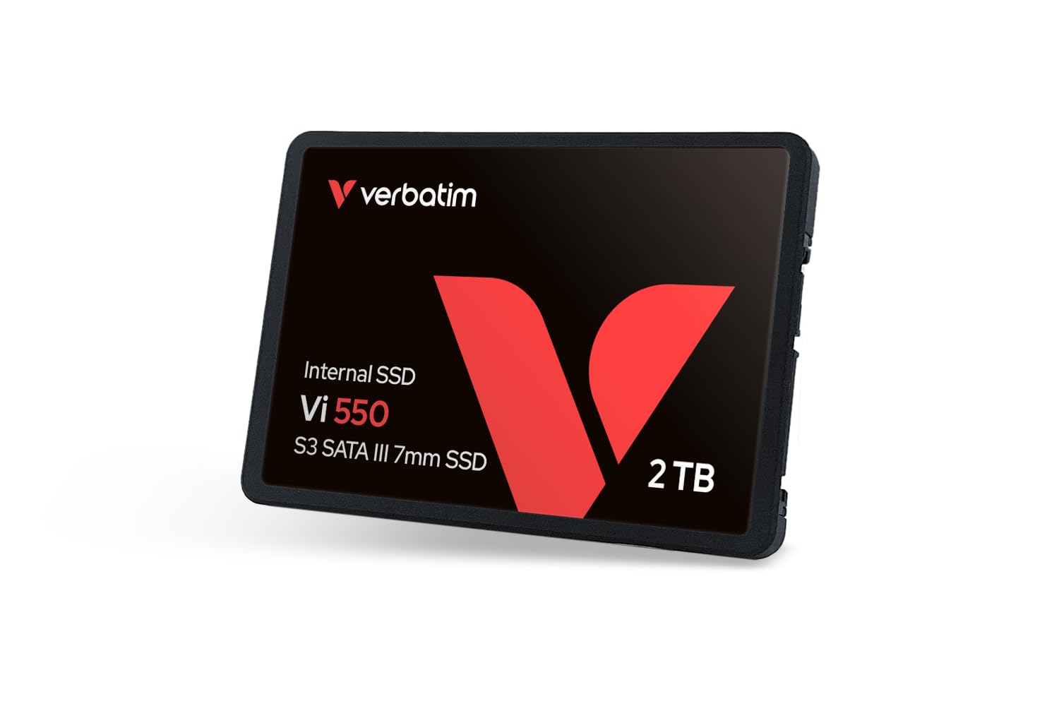 Verbatim Vi550 S3 SSD 2 TB, internes 2,5" SATA III SSD-Laufwerk mit 3D-NAND-Technologie, bis zu 550 MB/s Lesegeschwindigkeit, ideal für PC und Notebook, schwarz