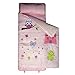 SoHo Pink Owls Castle nap mat for Toddler Preschool Day Care with Pillow Lightweight Rolled nap mats All Hand Embroidery