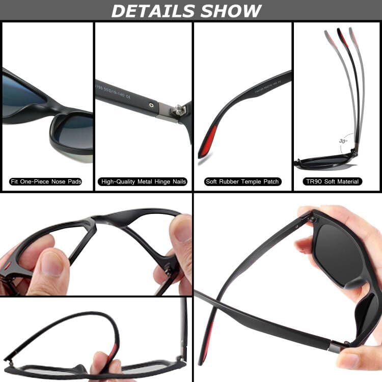 Perfectmiaoxuan Polarized Sunglasses for Men Women UV400 Protection Summer Vacation Running Fishing Travel Glasses Driving Night