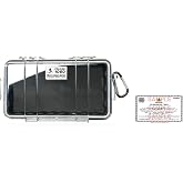 Pelican 1060 Micro Case - for iPhone, GoPro, Camera, and More (Black/Clear)