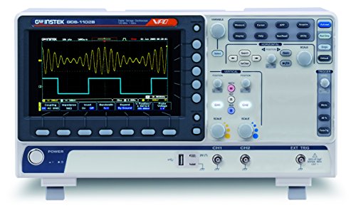 GW Instek GDS-1102B Digital Storage Oscilloscope, 2-Channel, 1 GSa/s Maximum Sampling Rate, 100 MHz, 10M Maximum Memory Depth