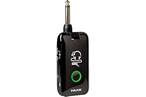 NUX Mighty Plug MP-2 Guitar and Bass Modeling Headphone Amplug with Bluetooth, 13 Amp Models, 20 IRs, 19 Effects, 6.35mm Phone Plug, Pocket Amplifier Built-in Rechargeable LiPo Battery 3.7V/1000mAh