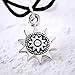 Barogirl Sun Choker Necklace String Bohemian Charm Layered Necklaces for Women and Girls (Black)
