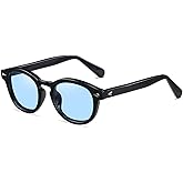 Retro Round Oval Sunglasses For Men Women Trendy Vintage Circle Glasses Tint Lens Colorful See Through UV400 Eyewear
