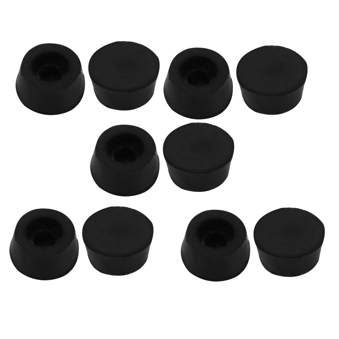 sourcingmap 10Pcs 7mm Inner Dia Conical Bumper Pad Rubber Feet 11mm x 12.5mm x 6mm