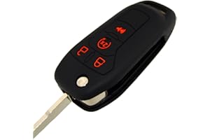 ZORRATIN Silicone Rubber Key Fob Case Key Covers Protectors for Ford F150 F250 F350 F450 F550 Ranger Transit (Flip Key)