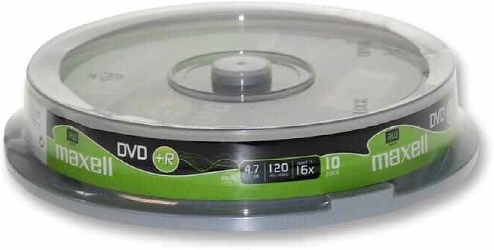 Maxell DVD+R 4.7GB 16x Speed Blank Disc Spindle 10 Pack