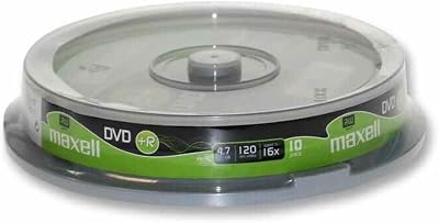 Maxell DVD+R 4.7GB 16x Speed Blank Disc Spindle 10 Pack