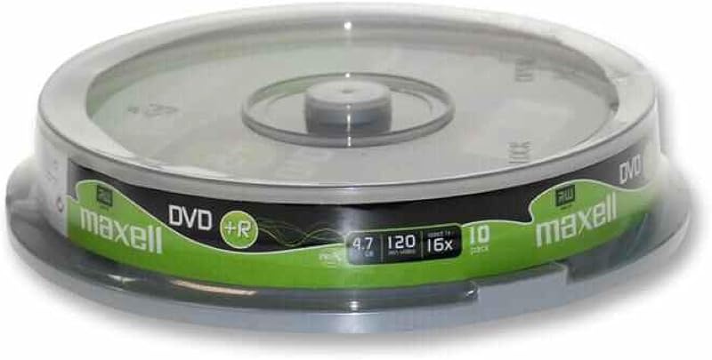 Maxell DVD+R 4.7GB 16x Speed Blank Disc Spindle 10 Pack