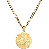 Jude Jewelers Stainless Steel Masonic Emblem Freemason Biker Statement Party Pendant Necklace