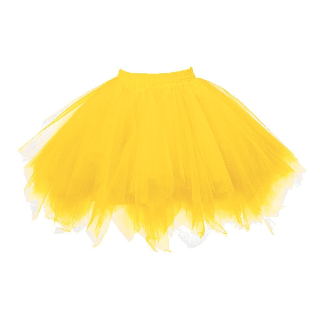 Photo 1 of *Size Unknow* Big Girls Tutu Skirts Layered Tulle Princess Dresses Sparkle Yellow Tutu