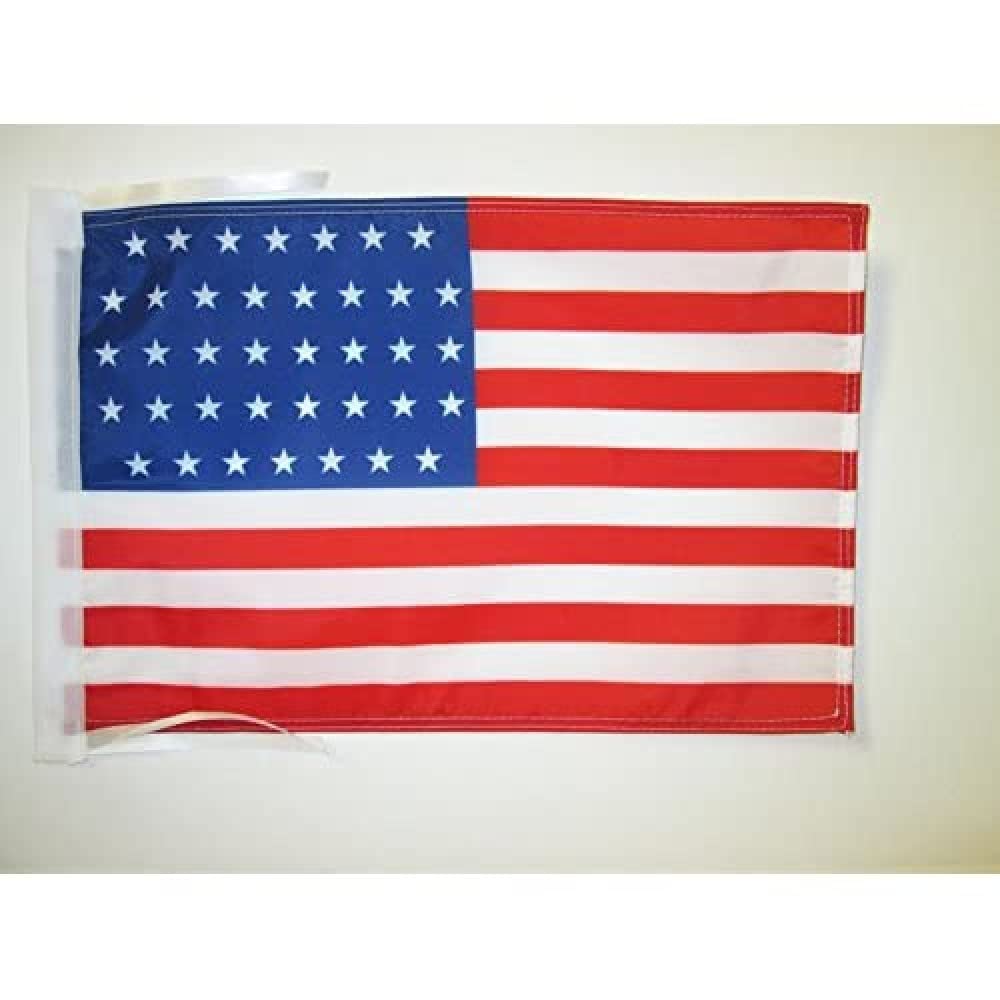 AZ FLAG - United States 1877-1890 38 stars Flag - 18'' x 12'' - 100% Polyester USA - american historic Small Banner with Two Cords - Fade Resistant - Vivid Colors - 18x12 in - 45x30 Cm โ image 1