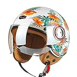 Vintage Motorcycle Open Face Helmet Motorbike Vespa
