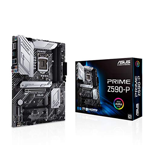Asus Prime Z590-P Carte Mère Intel Lga 1200 Atx (Pcie 4.0, 3Xm.2 Slots, 11 Drmos, Ddr4 5133 Oc, 2.5Gb Ethernet, Hdmi, Dp, Usb 3.2 Gen 2X2 Type-C, Usb 3.2 Gen 1 Type-C, Thunderbolt 4, Aura Sync)
