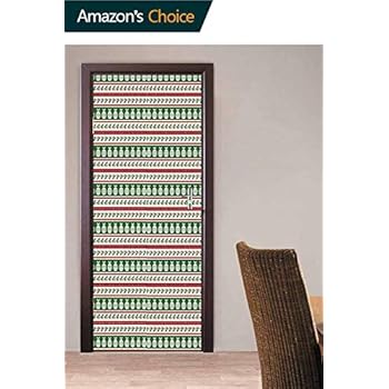 Door Mural Halloween Ghost Sticker Household 3D Wall Sticker, Baubles Holly Door Stickers Wallpaper Decal Room Decors, 30.3W x 78.7H Inches