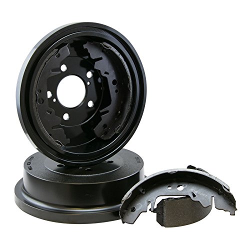 Max DS919102 [ELITE SERIES] Rear Brake Drums w/ Anti-Rust and Shoes Combo Kit