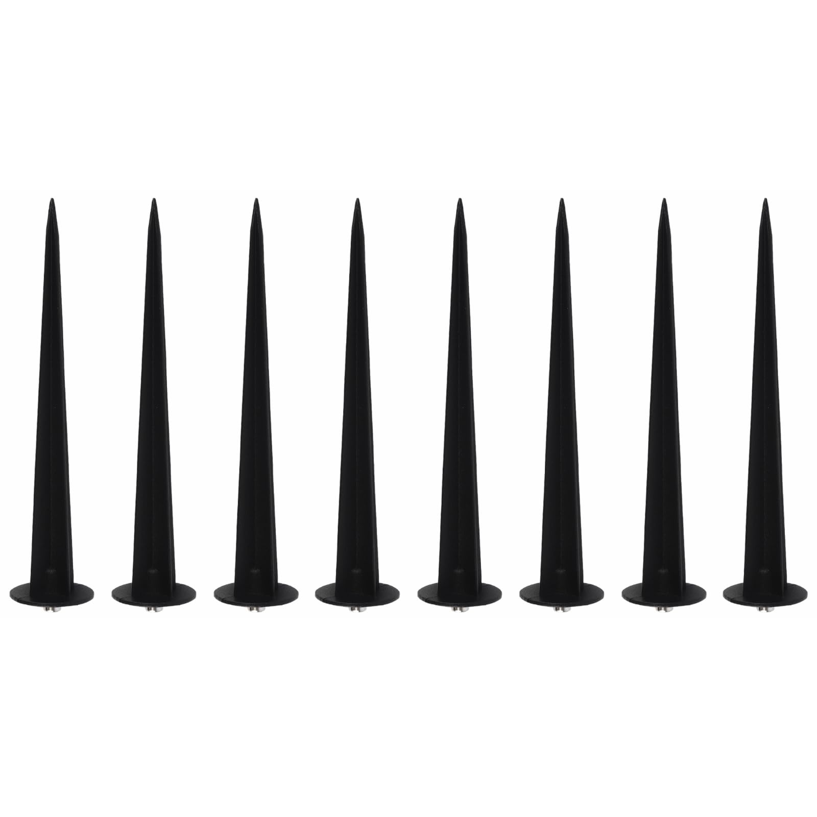 Garden Stakes, 8 Pack Ground Light Spikes Stakes, 16cm Ground Solar Torch Light Spikes, Plant Stakes Aluminum Coated Steel Tube Sturdy Garden Canes for Spike Flood Light Stakes
