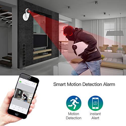 Home Camera, Nextrend HD Wireless IP Security Camera with Motion Detection,Night Vision,Two-Way Audio,Cloud Storage,Home Security IP Camera for Office/Baby/Nanny/Pet Monitor-White, 720P 1 Pack