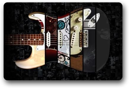 Custom Guitar Music Door Mats Cover Non-Slip Machine Washable Outdoor Indoor Bathroom Kitchen Decor Rug Mat