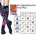 HLTPRO Compression Socks for Women and Men - Knee High Support Socks fit for Running, Nurses