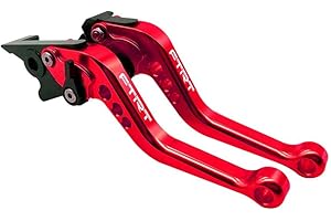 FTRT Short Levers Brake Clutch Compatible with EX650 Ninja 650R ER-6F ZR650 Z650 ZR900 Z900 2017-2021/ KLE650 Versys 650 17-21/ KLZ1000 Versys1000 2017-2021/ EN650 Vulcan S650 17-21: Red